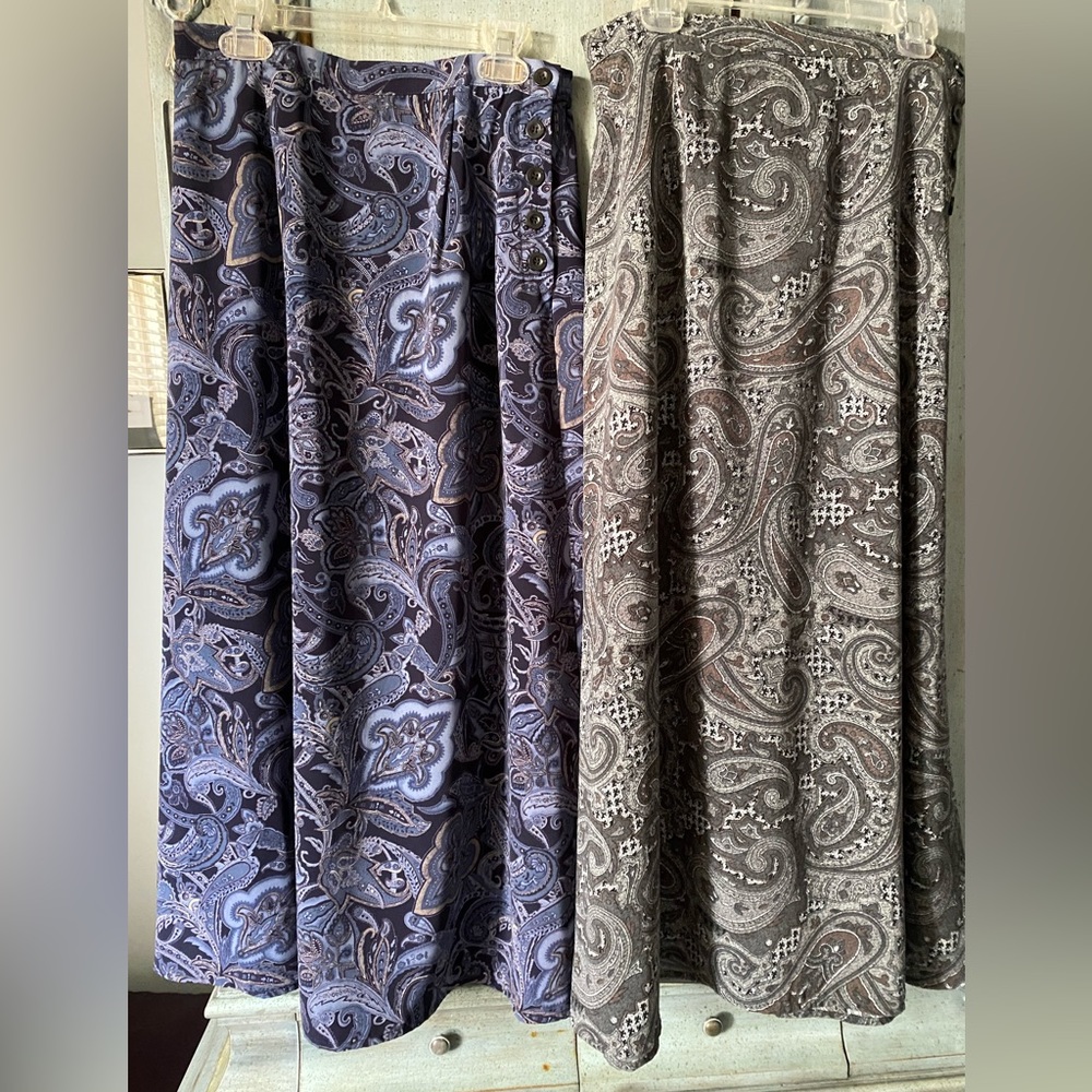 2 Paisley skirts ( sold together).